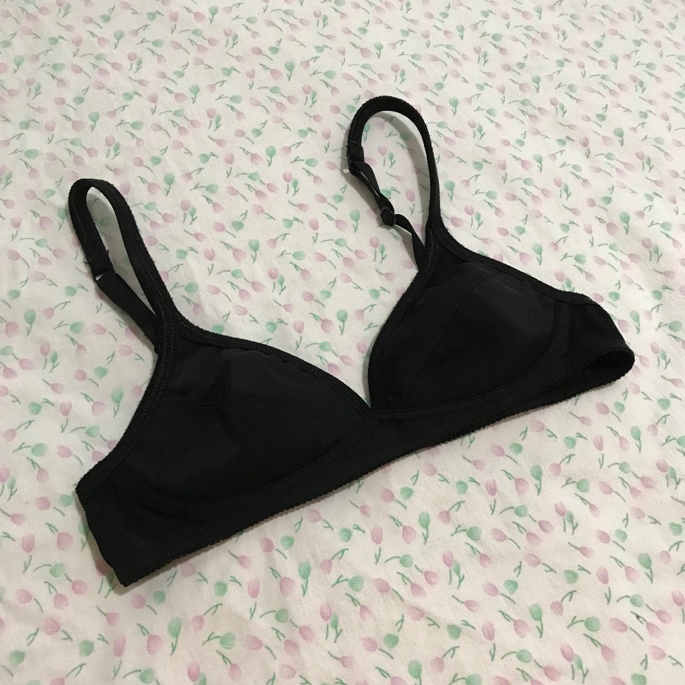 Vintage VOGUE BRA PETITES Unwired Bra 32AA Black